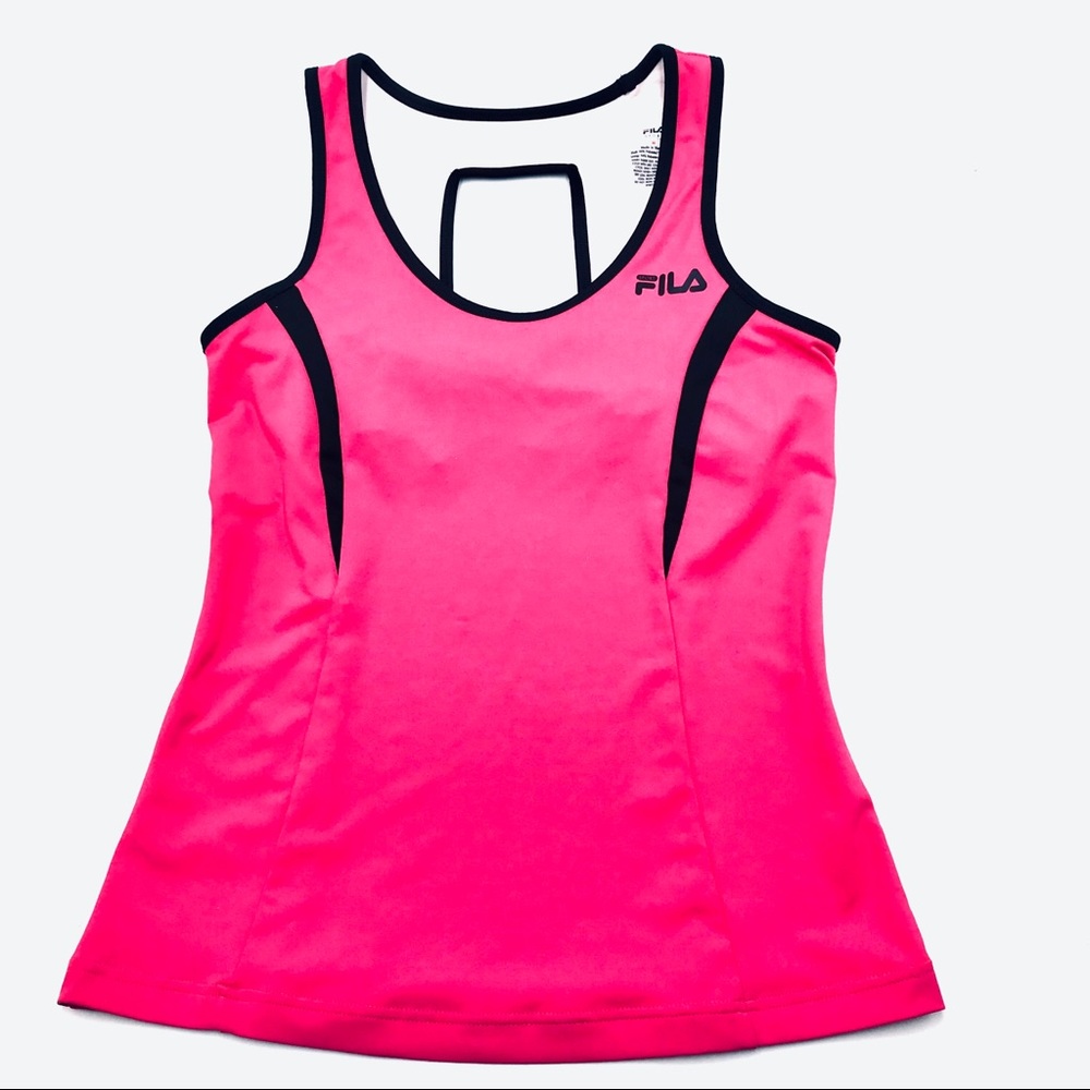 FILA Sport, Pink with Black Trim, Size M, EUC